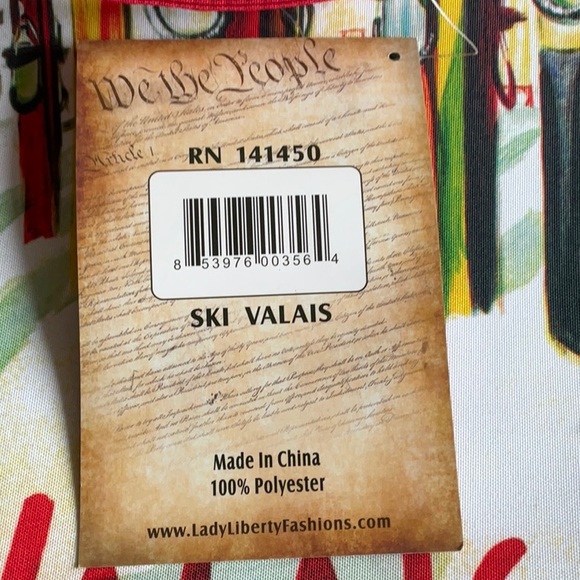 Lady Liberty Fashions Red & White Ski Valais Tote, NWT - Picture 16 of 16